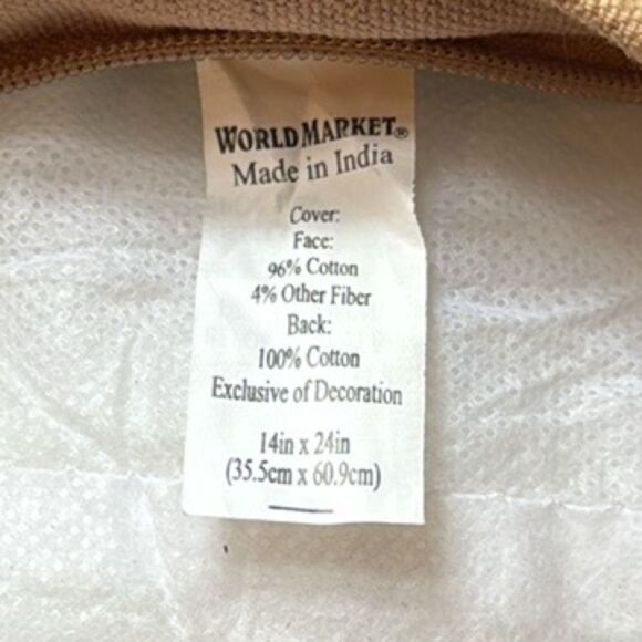 World Market Earth Tone Floral Panel Kilim Boho Style Accent Pillows Set of Two - Picture 12 of 12